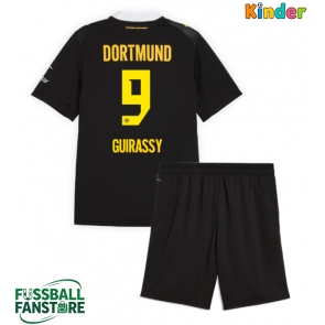 Borussia Dortmund Serhou Guirassy #9 Replik Auswärtstrikot Kinder 2026-27 Kurzarm (+ Kurze Hosen)